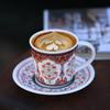 200ML Ceramic Coffee Cup Saucer Set Turkish Style Vintage Tea Mug Elegant Porcelain Cup for Afternoon Tea Home Cafe Drinkware