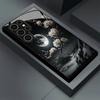 Черный цветок Чехол для телефона стеклянный чехол для телефона для Samsung Galaxy S26 22 23 24 25 PLUS S21 22 23 24 25 ULTRA