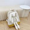 Cute Bunny Design Preschool Backpack Durable Soft Canvas Schoolbag For Kids Unisex