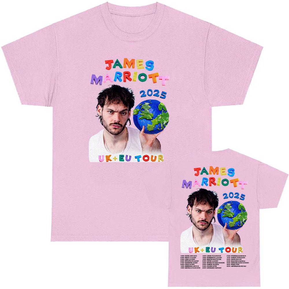 James Marriott UK EU Tour 2025 Tshirt Summer Oneck Fashion Graphic Tshirts Short Sleeve Unisex Women T Shirt Unisex Streetwear