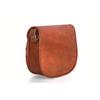 Handcrafted Brown Leather Crossbody Bag for Women – Vintage Goat Leather Shoulder Purse – Medium Size Travel & Daily Use Bag