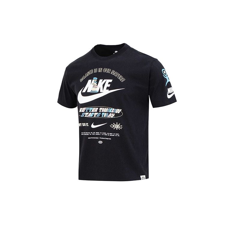 Nike M90 Упаковка из 4 футболок с устойчивым логотипом и повседневным круглым вырезом для мужчин, черные DZ2851-010
