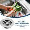 Stainless Steel Kitchen Sink Plug Filter Bounce Anti-blocking With Basket Bounce Core