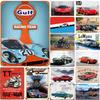 Car Motorcycle Racing Metal Tin Signs Mustang Poster Plate Wall Decor for Bars Game Room Man Cave Cafe Club Retro Posters Plaque