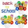 Школьный сезон оформление набор воздушных шаров обратно в школу украшение школьный портфель карандаш школьный автобус моделирование украшение класса фото