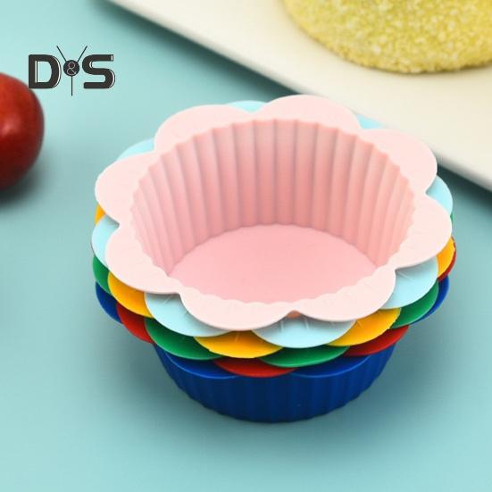 10/20 шт. силиконовые формочки для выпечки, утолщенные антипригарные формы для кексов, тартов, нестандартных форм, пригодные для использования в духовке/морозильной камере/посудомоечной машине, для заварного пудинга