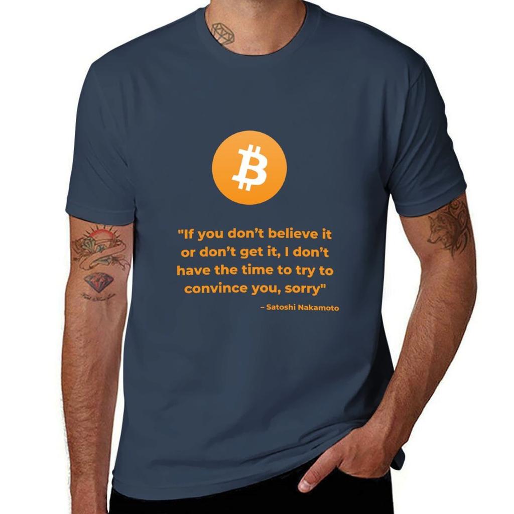 Bitcoin Quotes TShirt No Iron Casual Short Sleeve Top
