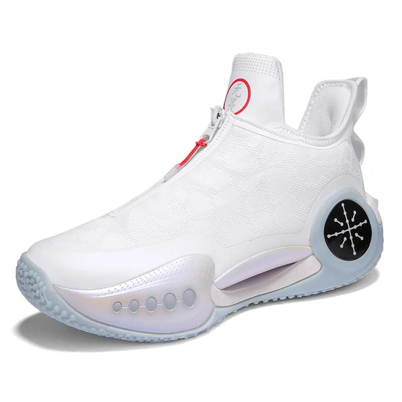 Новые кроссовки для баскетбола 2024 года, дизайнерские баскетбольные ботинки на молнии унисекс, износостойкие уличные кроссовки для унисекс, брендовые спортивные тренажеры