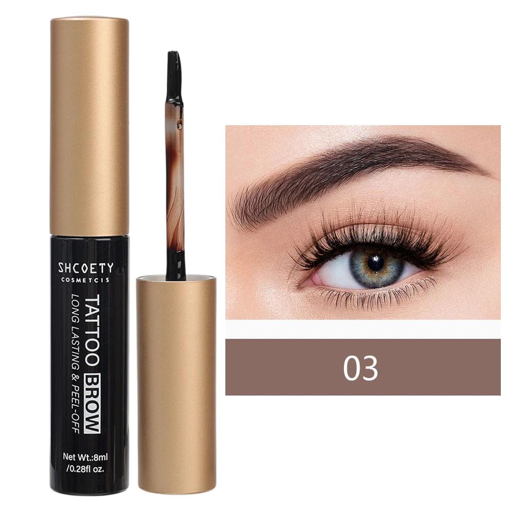 Waterproof Peel-off Eyebrow Gel Tint Semi Permanent Tearing Off Eyebrow Tattoo Enhancers Natural Lasting Dyeing Brow Cosmetics
