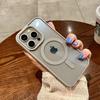 Роскошный прозрачный чехол с беспроводной зарядкой для MagSafe для iPhone 16 15 14 13 12 11 Pro Max Plus Mini Магнитные бамперные чехлы-накладки