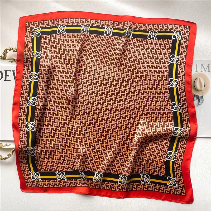 70 * 70cm New Silk Small Square Scarf For Women'S Neck Protection Professional Scarf Versatile Hair Tie Headscarf Scarf