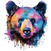 1/2pcs Colorful Brown Bear Face Heat Transfer Sticker, DIY Iron-On Decals For Clothes, Pillow Decorating, Clothing Supplies & Appliques
