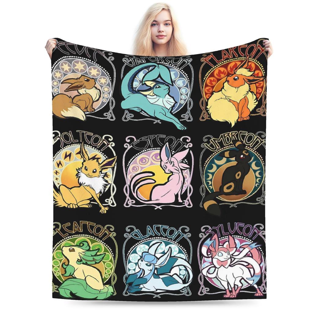 Cartoon Pokemon Blanket Quality Soft Warm Bedding Throws Winter Boy Girl Living Room Funny Bedspread