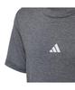 Футболка с коротким рукавом Aero Heather, серебристая, J130 [Adidas], тренировочная, женская, футболка, детская, KMR64, черно-серый три/серый шесть/светоотражающий