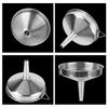 Stainless Steel Bar Wine Beer Oil Flask Funnel With Detachable Filter Wide Mouth Funnels For Canning Kitchen Tools Metal Funnel