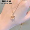 RUI RUI YU кулон с гексаграммой, ожерелье, полые двухслойные бриллиантовые сверкающие украшения, подарок для девочки