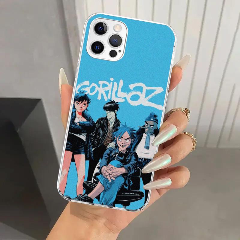 Gorillaz Anime Phone Case for Iphone 17 Air 16 15 Plus 14 13 Mini 12 11 Pro Max 16E 7 8 SE 2020 Soft Funda Print Shell 17 Air 16