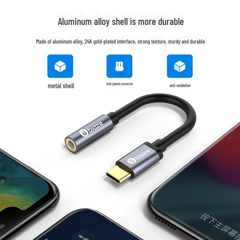 Biaz USB-C на 3,5 мм Аудиоадаптер для телефонов Android