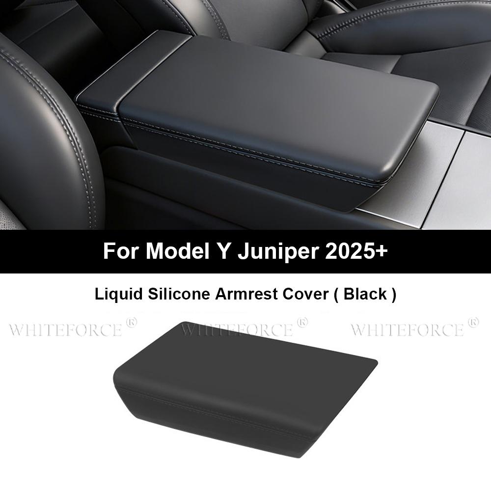 For Tesla Model Y Juniper 2025 Car Center Console Armrest Box Cover Liquid Silicone Mat Model 3 Highland Armrest Pad Soft Case