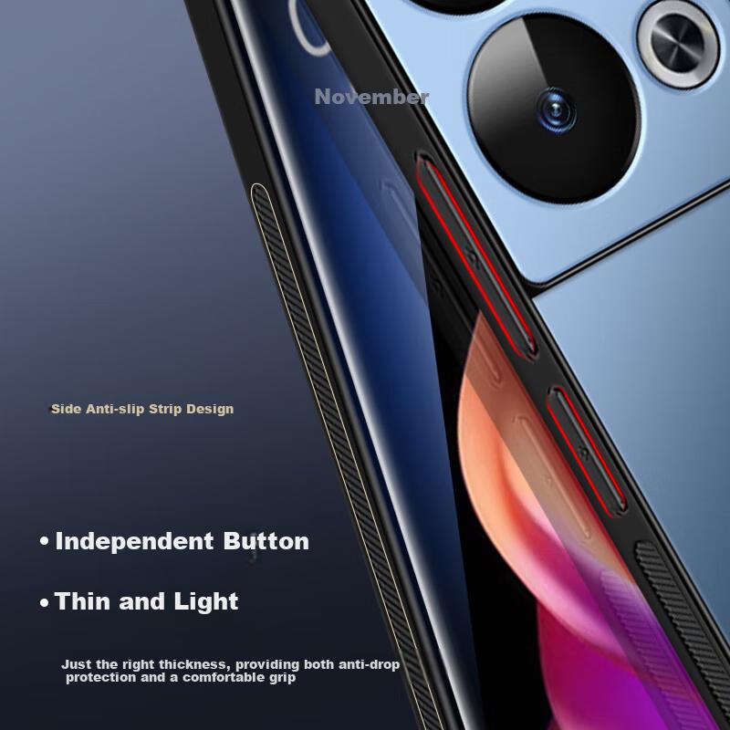 OPPO Reno9Pro+ Phone Case, OPPO Reno9Pro+ Protective Cover, AG Frosted Full Coverage, Real Machine Simple Luxury, Anti-Fingerprint,n, Graphite Black