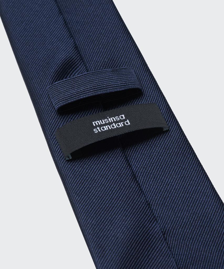 MUSINSA STANDARD Silk Solid Tie [Navy]
