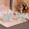 Popular Butterfly Pendant Earrings Simple and Niche Light Luxury and Elegant Earrings and Earrings