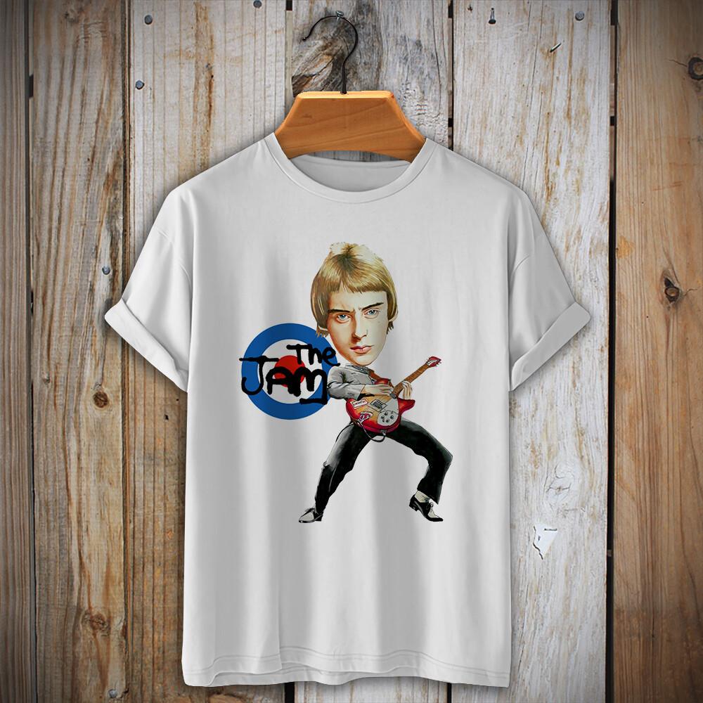 Retro Paul Weller from The Jam 70s Rock band T-shirt Rick Buckler Bruce Foxton