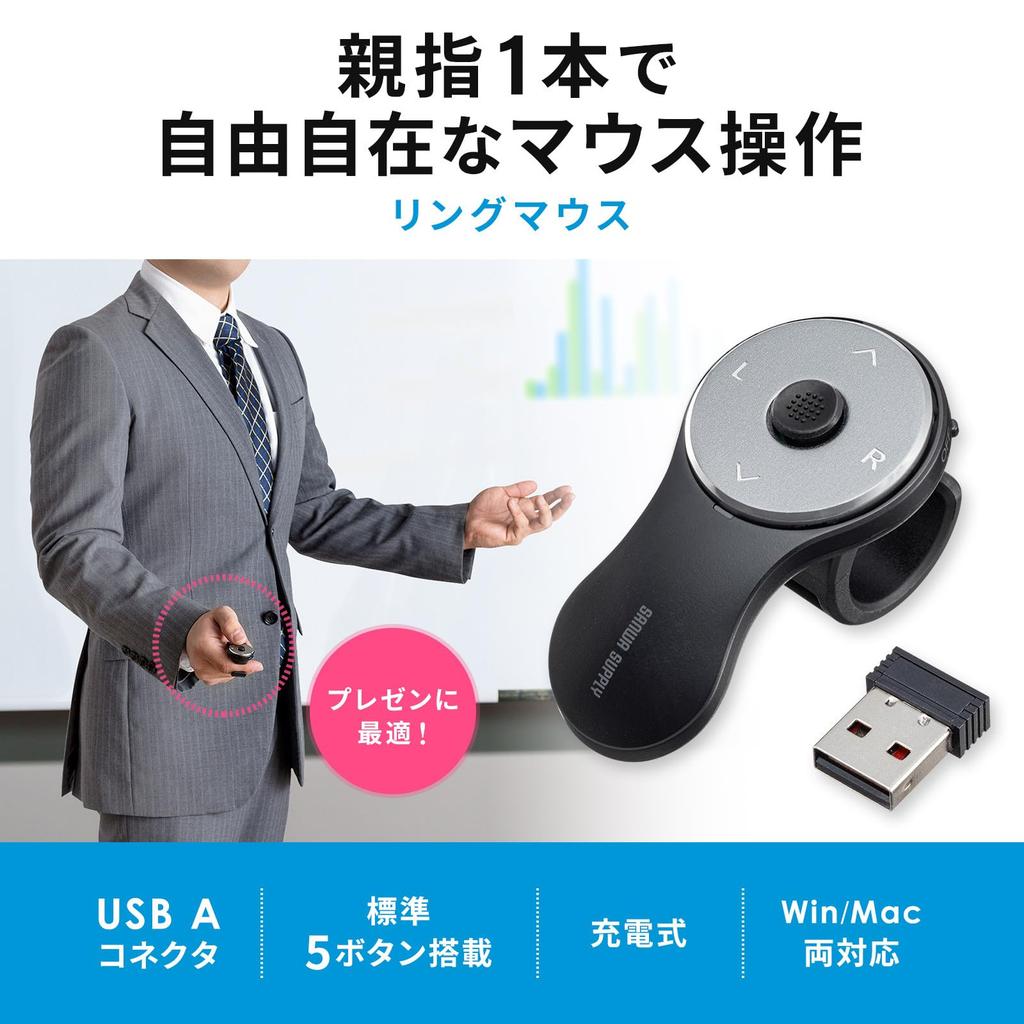Sanwa поставляет беспроводную кольцевую мышь 3 MA-WRING3BK