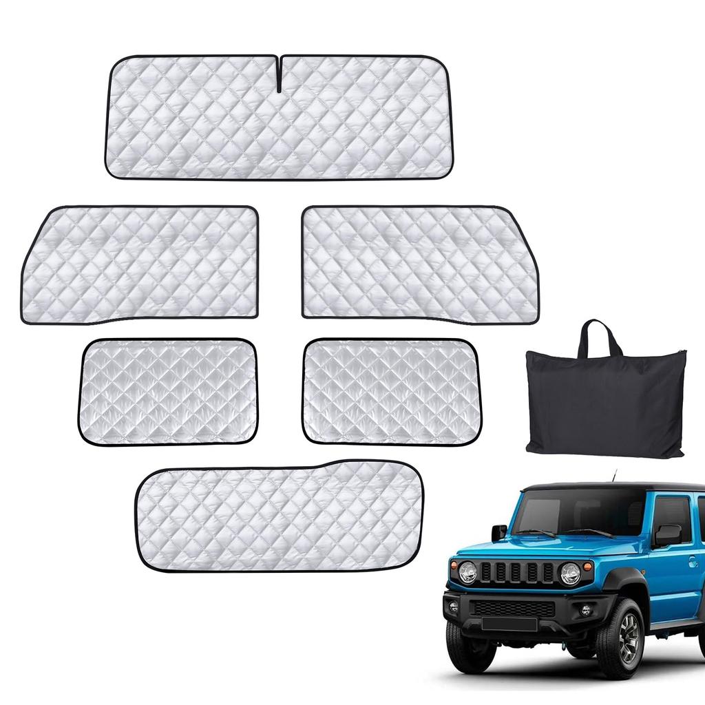 6 PSC Jimny Insulated Heat Sun Heat Light High UV Easy Compatible with Jimny Full Car Sunshade Sunshade, Vehicle-Specific Design, Sunshade,
