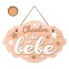 [R3373] - Beige 'Baby Room' Wooden Plaque - 20x13 Cm