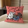 Мультяшный чехол для подушки SIMONS CATS, чехол для диванной подушки, украшение для дома и комнаты, детский подарок