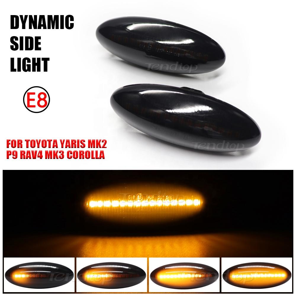 Dynamic Side Marker Turn Signal LAMP for Toyota Yaris Corolla Auris RAV4 ACA3 EMark Sequential Fender Blinker Indicator Lights