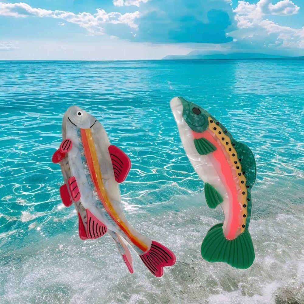 Acetic Acid Ocean Animal Hair Clip Cute Geometry Shark Clip Small Fish Hair Claw Female