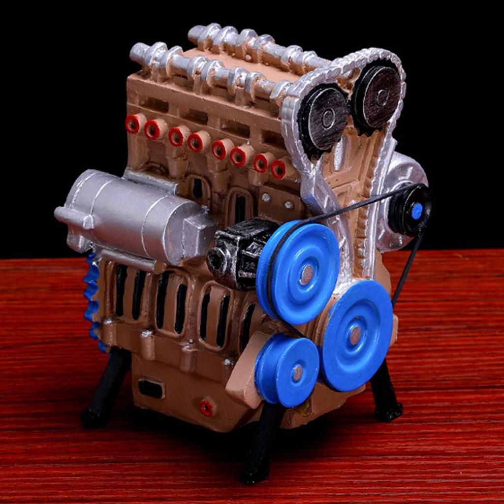 L4 Resin Engine Model Home Decor Ornament