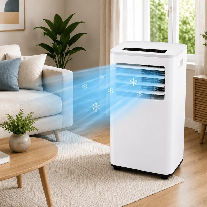 Climatiseur Mobile 3-en-1 Multifonction 9 000 Btu Avec Déshumidification