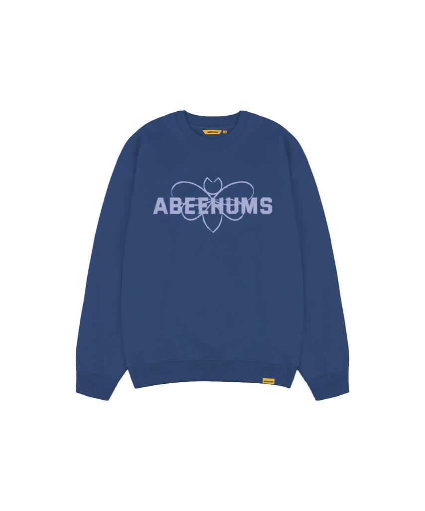 Свитшот с логотипом Eobiheomjeu Signature Abh357-110 Синий