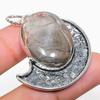 Natural Butterfly Jasper Gemstone 925 Sterling Silver Gift Pendant 1.85" n3B88