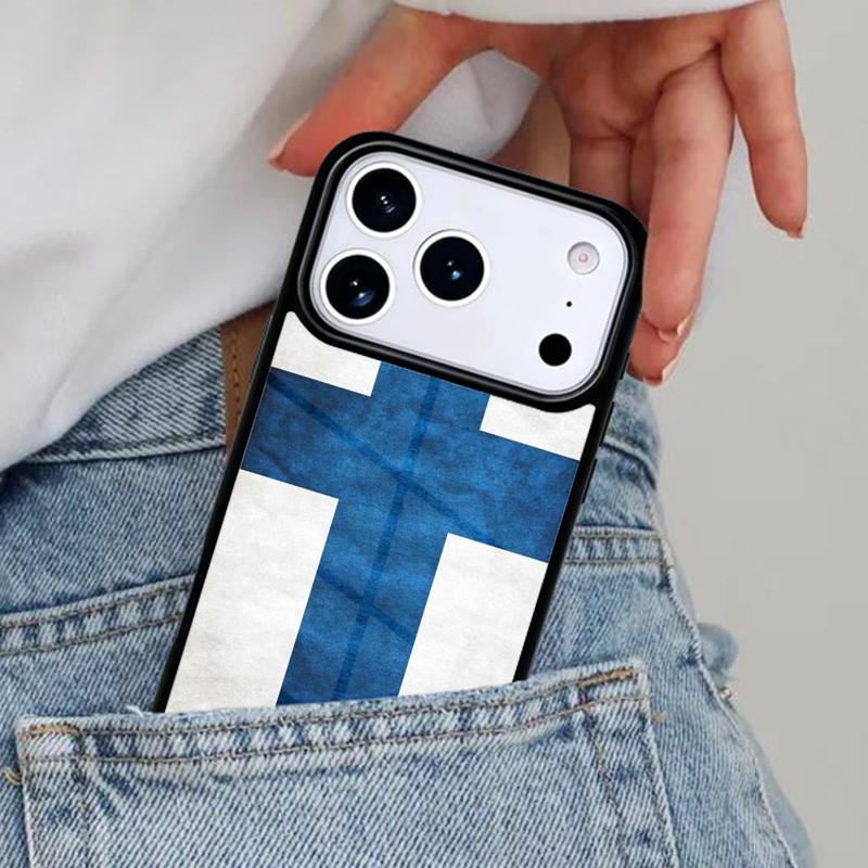 Чехол для телефона с флагом Финляндии для iPhone 16e 15 14 13 12 17 Pro Max Plus Air 17pro Чехол Coque