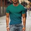 Summer Men Simple Daily Casual Loose T-Shirt Fashion 3d Printed Personality Street Large Size O Collar Short-Sleeved Clothing