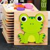 Toddlers Wooden Puzzle Animal Vehicle Cognition Preschool Early Education 3D Jigsaw Puzzle Colorful Block Assembly Toy Boys Girls Gift