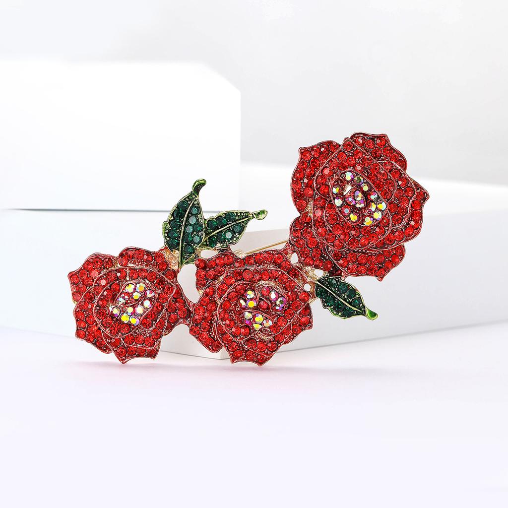 Fashion Accessories, Creative Rhinestone Flower Brooch, Versatile Temperament Celebrity Clothing Collar Accessories