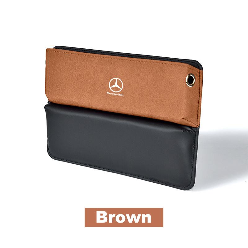 Car Seat Side Storage Pocket Suede Gap Filler Box For Mercedes Benz AMG W204 W205 W203 W211 W212 W213 W201 W210 W124 AccessoriesRR1