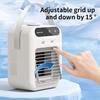 Portable Air Conditioner Fan with Water Airflow Low Noise Rechargeable 2 Speeds Strong Desktop 3-in-1