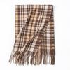 British plaid scarf atmospheric women's autumn and winter versatile couple long warm double-sided thickened vintage scarf