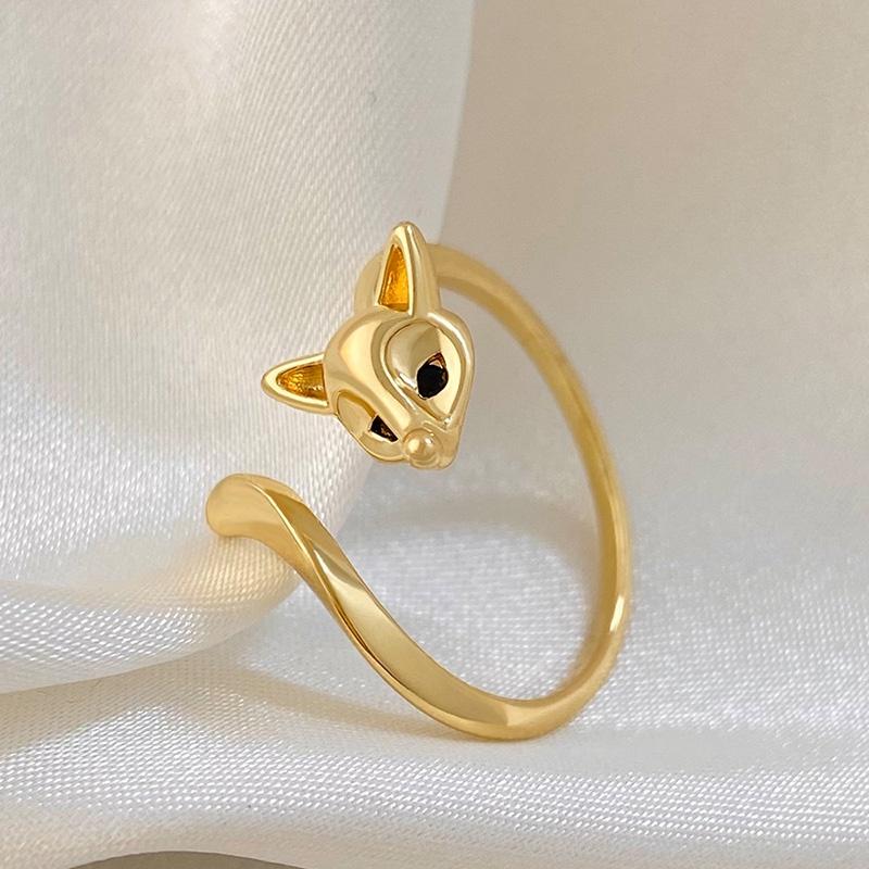 Vintage Fox Ring for Women Personality Swallow Frog Index Finger Rings Opening Adjustable Animal Jewelry Accessories Party Gifts