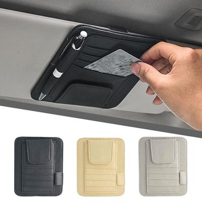 Органайзер на солнцезащитный козырек автомобиля, многокарманный чехол, органайзер для документов и держатель для ручек в салоне автомобиля, решает проблему беспорядка и потерянных вещей в автомобиле