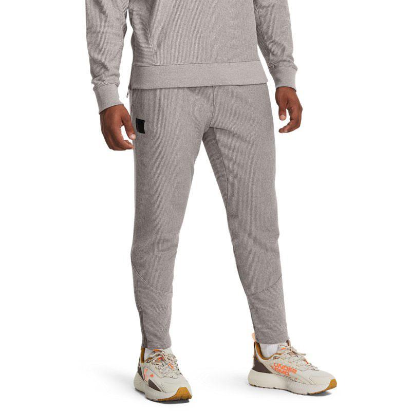 Under Armour Однотонные флисовые трикотажные тренировочные брюки с манжетами, мужские брюки, серые 1379692-294