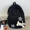 Рюкзак Звезда Большой Вместимости Вельветовый Дневной Рюкзак Портативный Милый Рюкзак с Узором Звезд Регулируемые Лямки для Колледжа Работы Путешествий