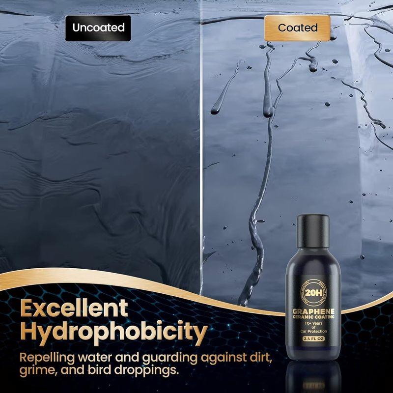 20H Продвинутое Керамическое Покрытие с Нано Графеном для Автомобилей Уникальная УФ Технология и Чрезвычайно Гидрофобный Керамический Набор для Покрытия Автомобилей