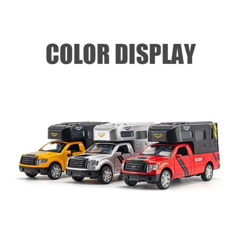 1/32 Ford Luxury RV Recreational Vehicles Car Model Diecast Camper Van Motorhome Touring Car Model Toy Sound Light Children Toy Gift